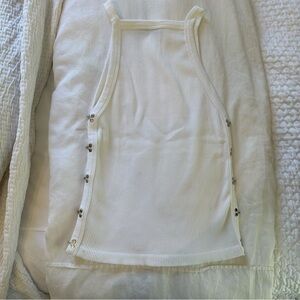 Zara White Tank Silver Hardware